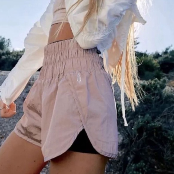 Free People The Way Home Short Small Pink Athletic Running Moonlight Mauve Med - Picture 2 of 7
